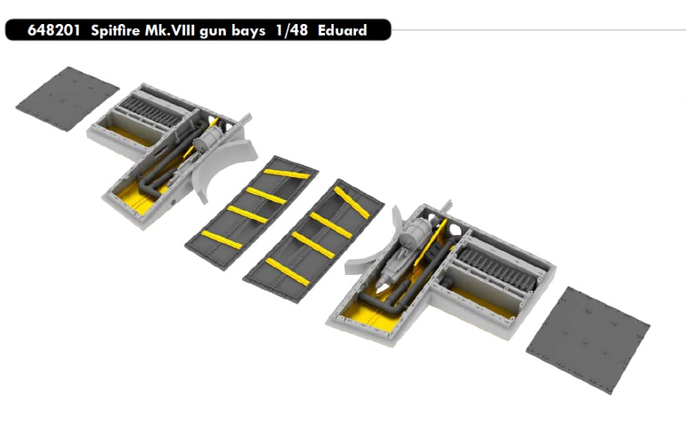 BRASSIN 1/48 Spitfire Mk.VIII gun bays (EDU)