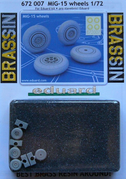 BRASSIN 1/72 MiG-15 wheels (EDU)