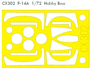 Mask 1/72 F-14A  (HOBBYB)