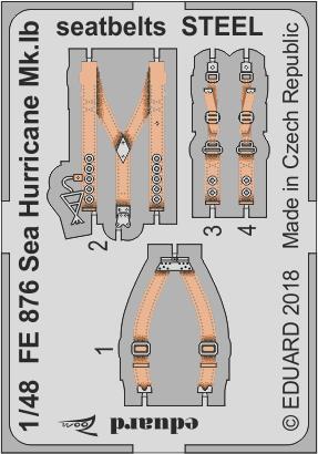 1/48 Sea Hurricane Mk.Ib seatbelts STEEL (AIRF)