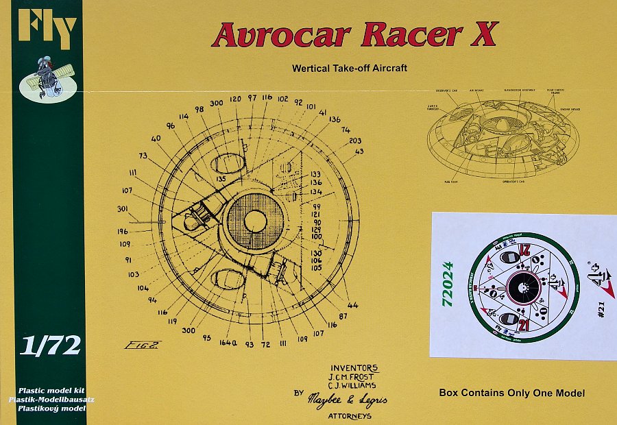 1/72 Avrocar Racer X (#21 4+)