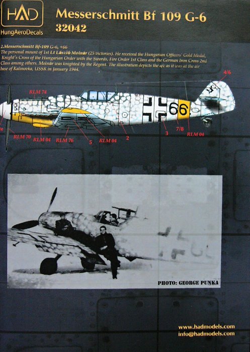 1/32 Decal Messerschmitt Bf 109 G-6