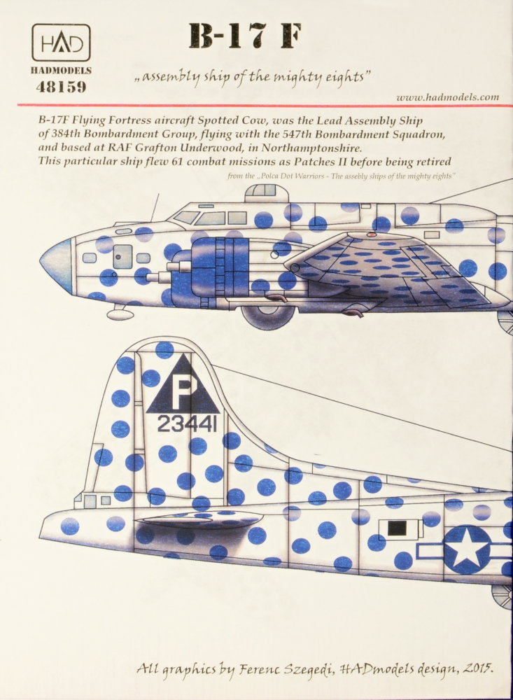 1/48 Decal B-17F Spotted Cow (3 sheets)