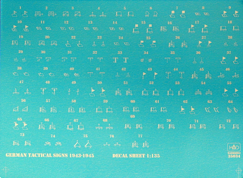 1/35 Decal German Tactical Symbols WWII (part 2)