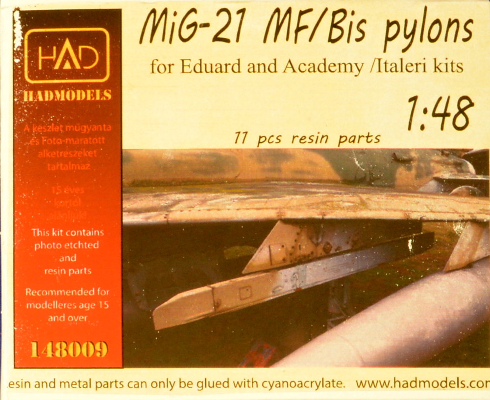 1/48 MiG-21 MF/Bis pylons  (EDU/ACAD/ITAL)