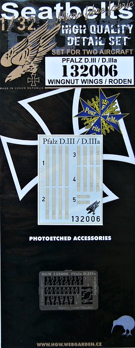 1/32 Seatbelts Pfalz D.III/D.IIIa (WNW, Roden)