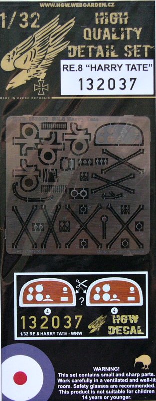 1/32 RE.8 'Harry Tate' - cockpit PE set