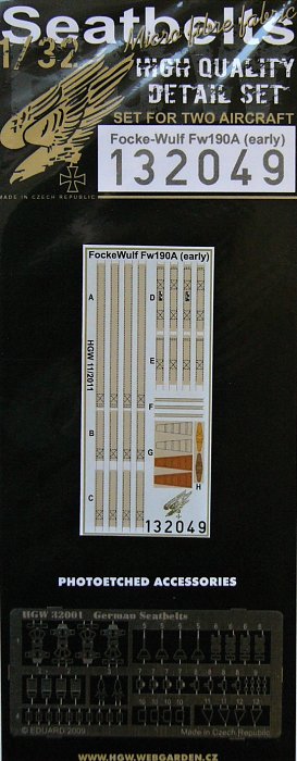 1/32 Seatbelts Fw-190A Early (for 2 kits)