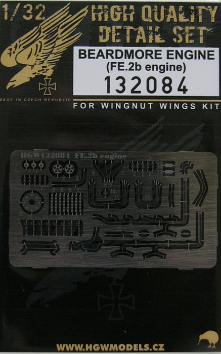 1/32 Beardmore Engine PE set (FE.2b engine, WNV)