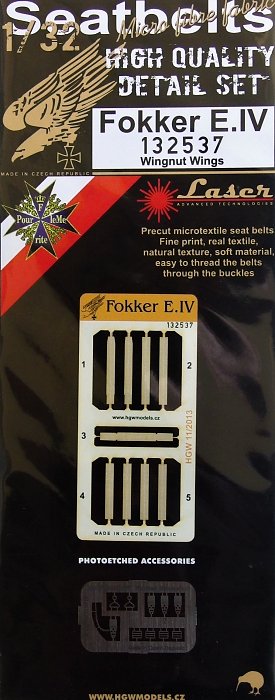 1/32 Seatbelts Fokker E.IV - laser (WNW)