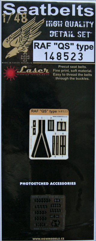 1/48 Seatbelts RAF 'QS' type (laser&PE set)