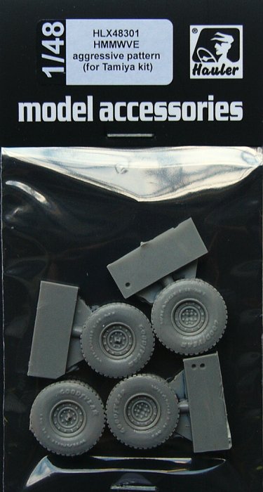 1/48 HMMWVE (Hummer) aggressive pattern wheels