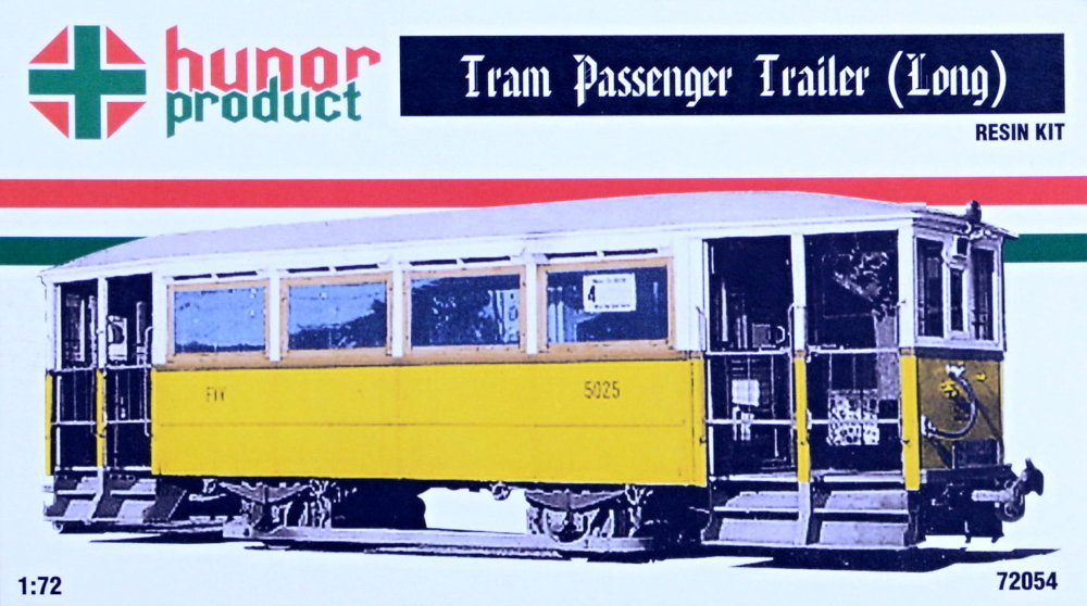 1/72 Tram Passenger Trailer - long (resin kit)