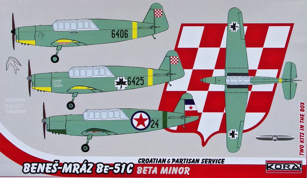 1/72 Benes-Mraz Be-51C Croatian (2 resin kits)