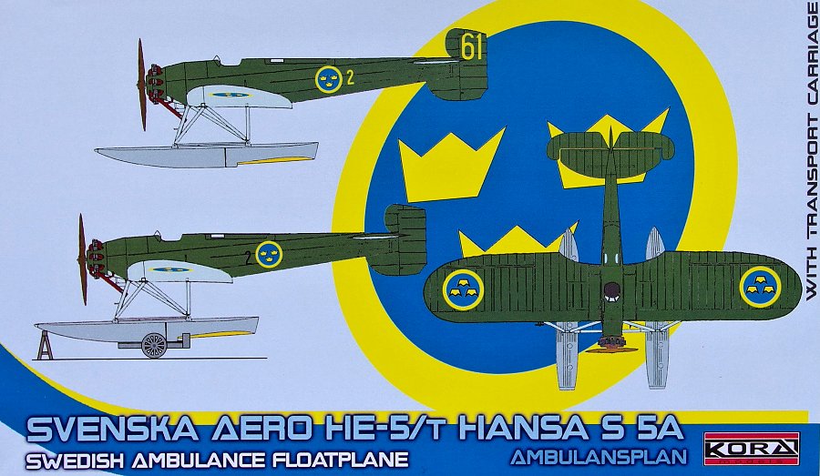 1/72 He-5/T Hansa S5A Swedish Ambulance Floatplane