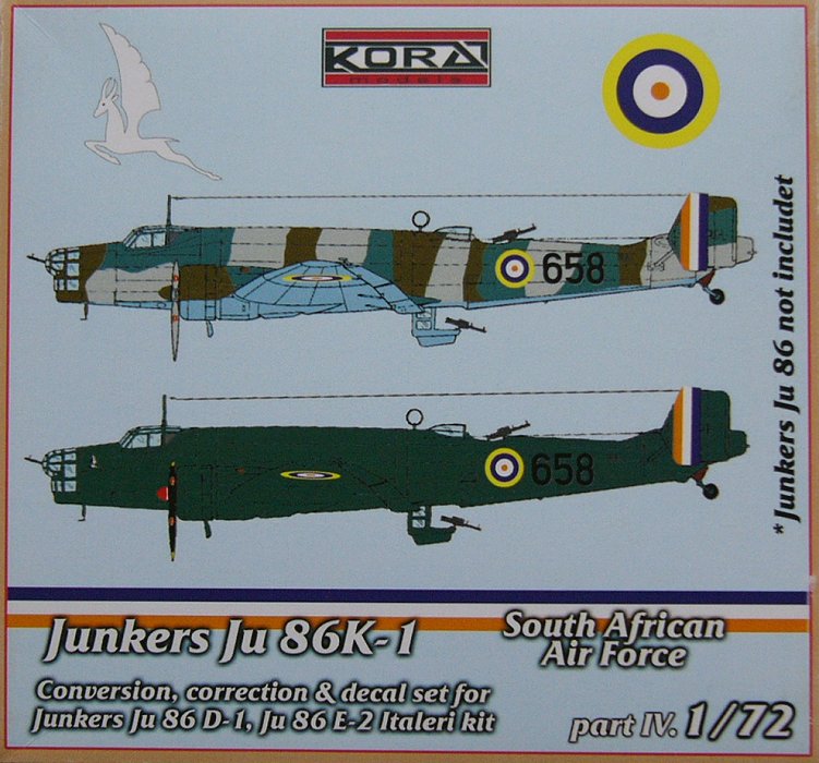 1/72 Ju 86K-1 South African AF - Conv.Set