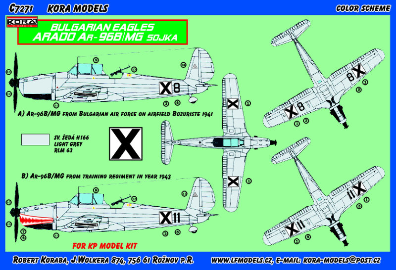 1/72 Arado Ar-96B/MG Bulgarian Eagles (KP)