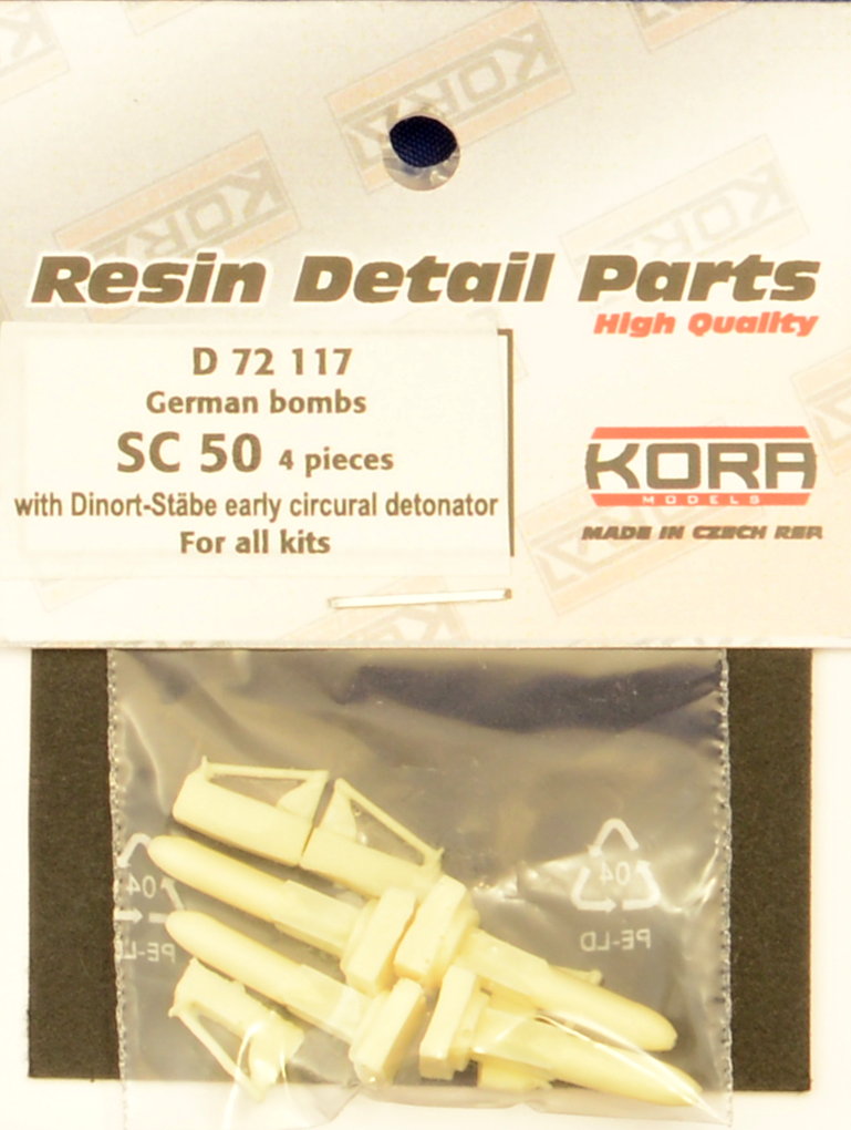 1/72 German bombs SC 50 (4 pcs.) - set No.1