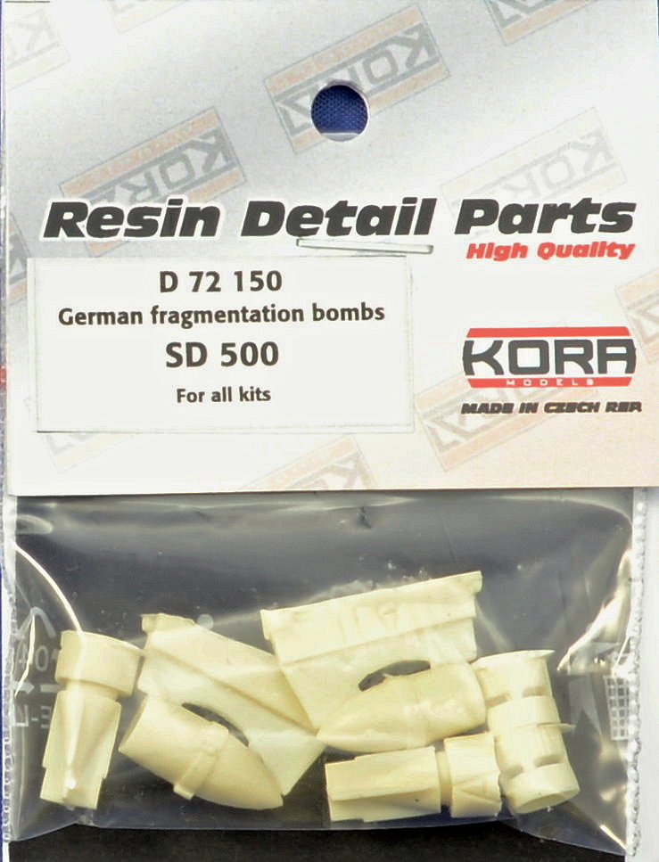 1/72 German fragmentation bombs SD 500 (2 pcs.)