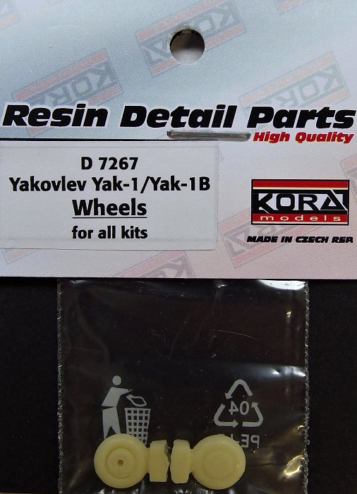 1/72 Wheels for Yakovlev Yak-1/Yak-1B