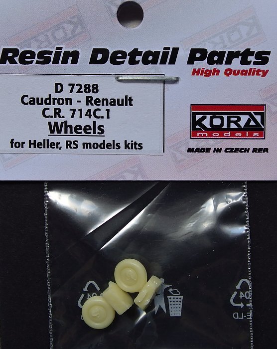 1/72 Wheels for Caudron-Renault 714C.1