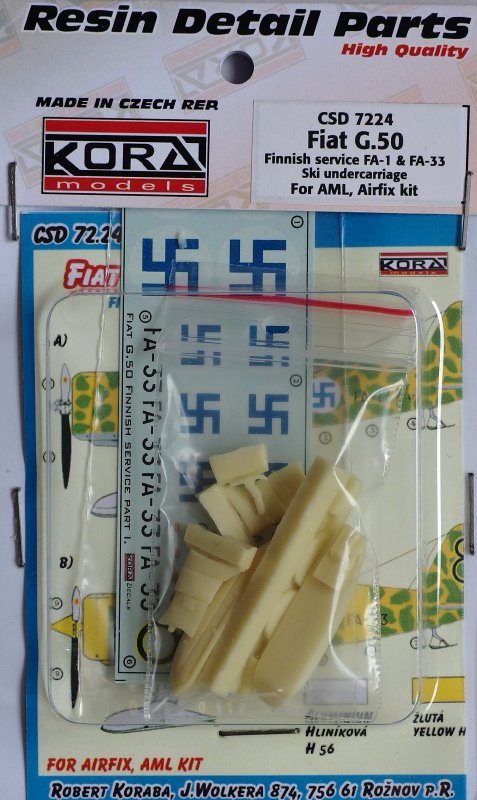 1/72 Fiat G.50 Ski undecar.&decals (Finnish)