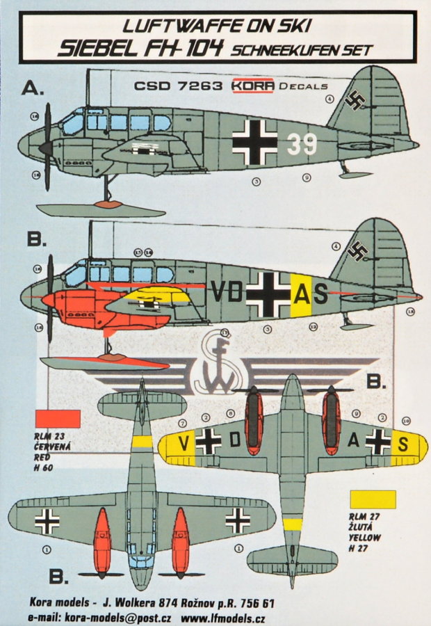 1/72 Siebel FH-104 Ski - Conversion set & decal