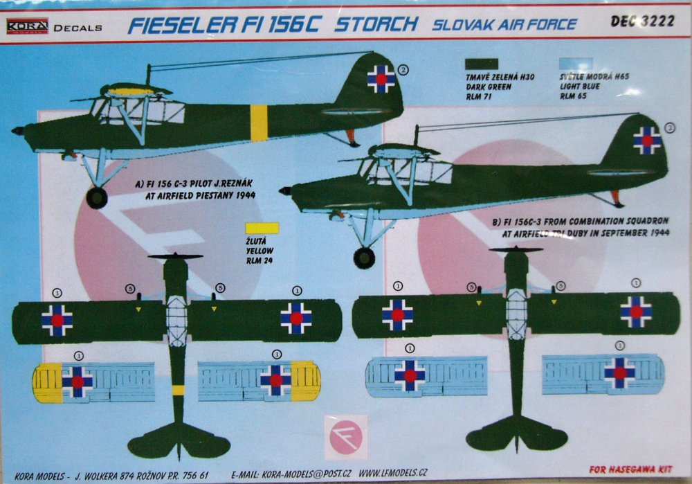 1/32 Decals Fi 156 C Storch (Slovak Air Force)