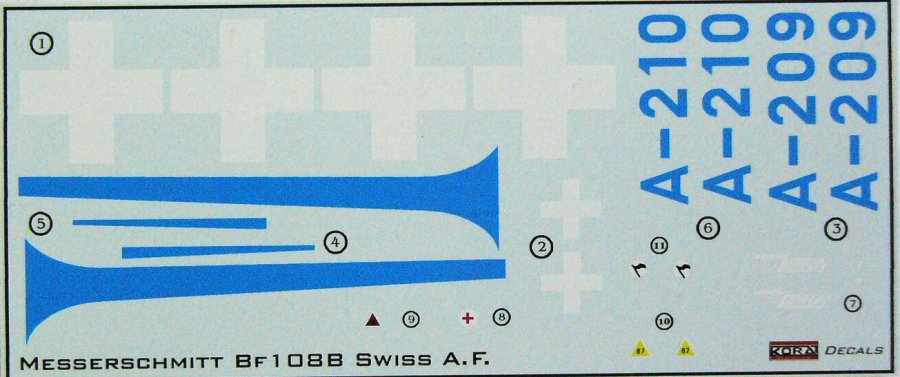 1/48 Decals Messers. Bf 108B (Swiss Air Force)
