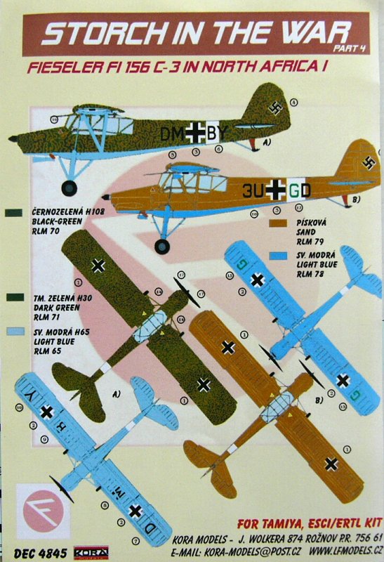 1/48 Decals Fi-156 C-3 in North Africa (Part I)