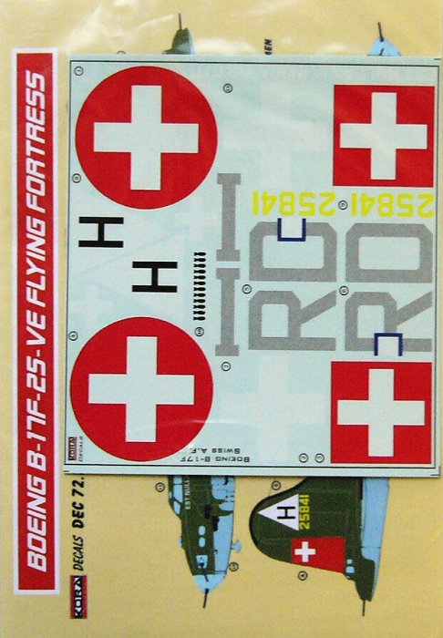 1/72 Decals Boeing B-17F-25-VE (Swiss AF)