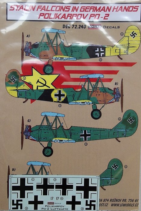 1/72 Decals Polikarpov Po-2 (Luftwaffe service)