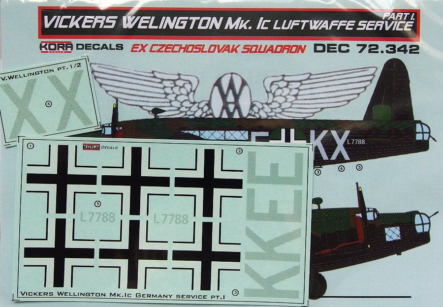 1/72 Decals V.Wellington Mk.IC Luftwaffe Vol.1