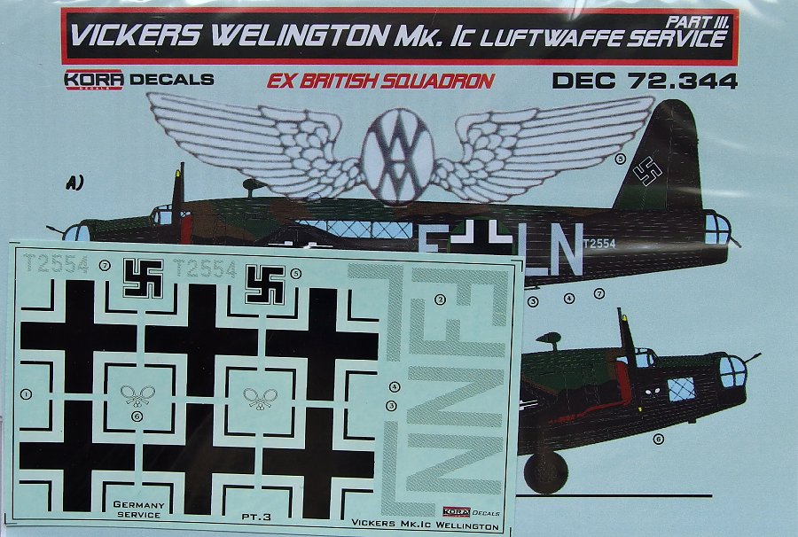 1/72 Decals V.Wellington Mk.IC Luftwaffe Vol.3