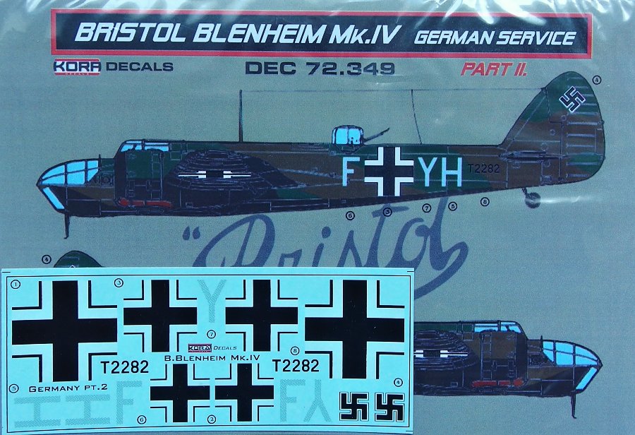 1/72 Decals B.Blenheim Mk.IV German service II.