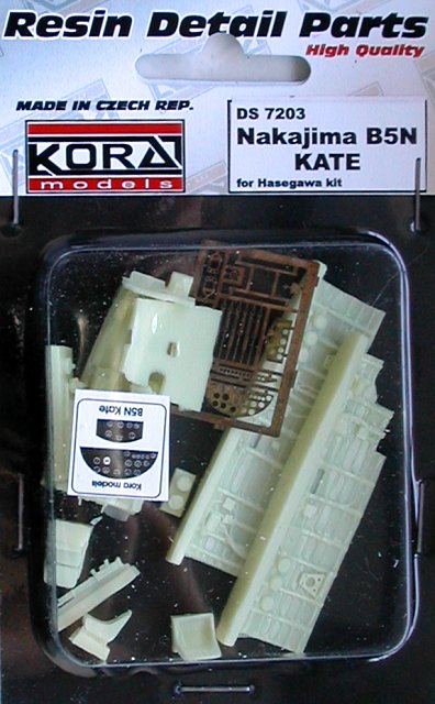 1/72 Detail Set for Nakajima B5N KATE  (HAS)