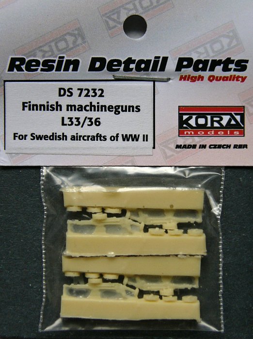 1/72 Machinegun L33/36  for Swedish aircrafts WWII