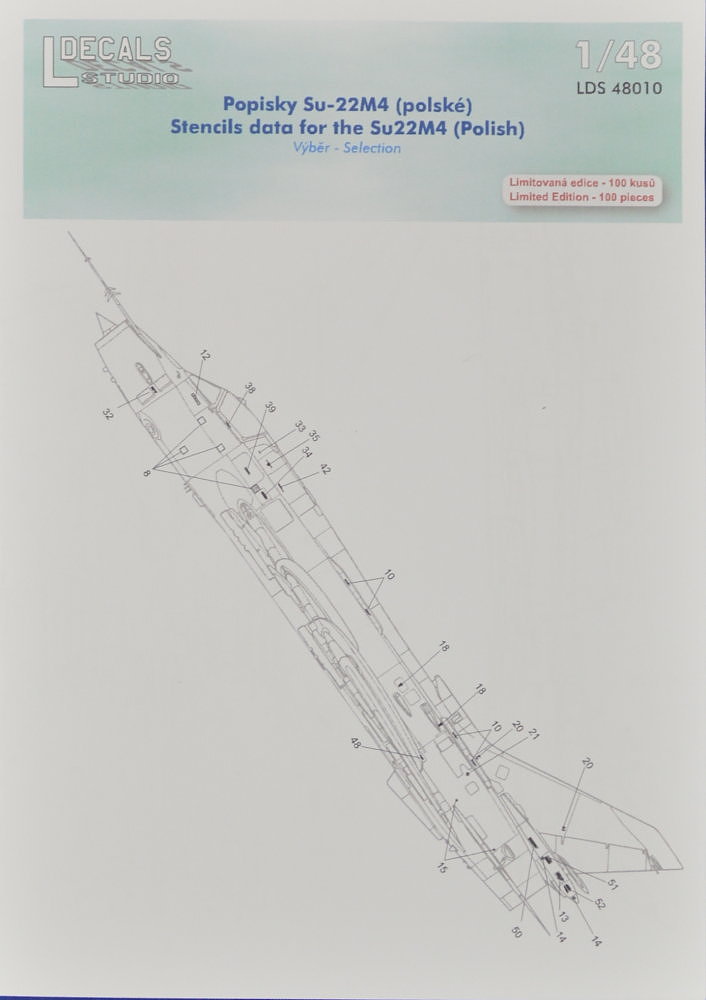 1/48 Decals Sukhoi Su-22M4 stencils (Polish)