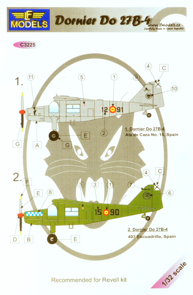 1/32 Decals Dornier Do 27B-4 Spain (REV)