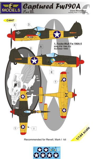 1/144 Decals Captured Fw 190A part 3