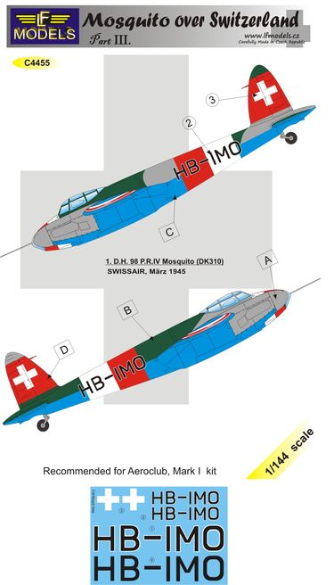 1/144 Decals Mosquito over Switzerland part 3