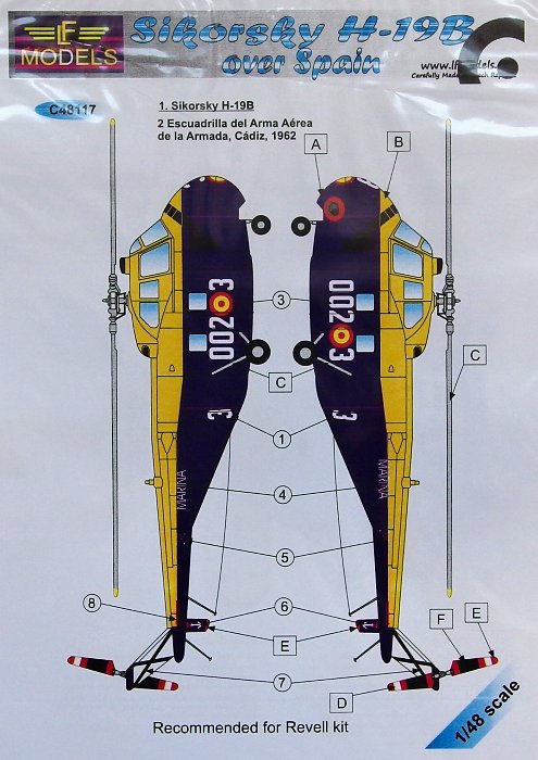 1/48 Decals Sikorsky H-19B over Spain (REV)