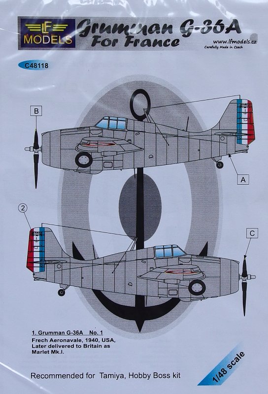 1/48 Decals Grumman G-36A France (TAM/HOBBYB)