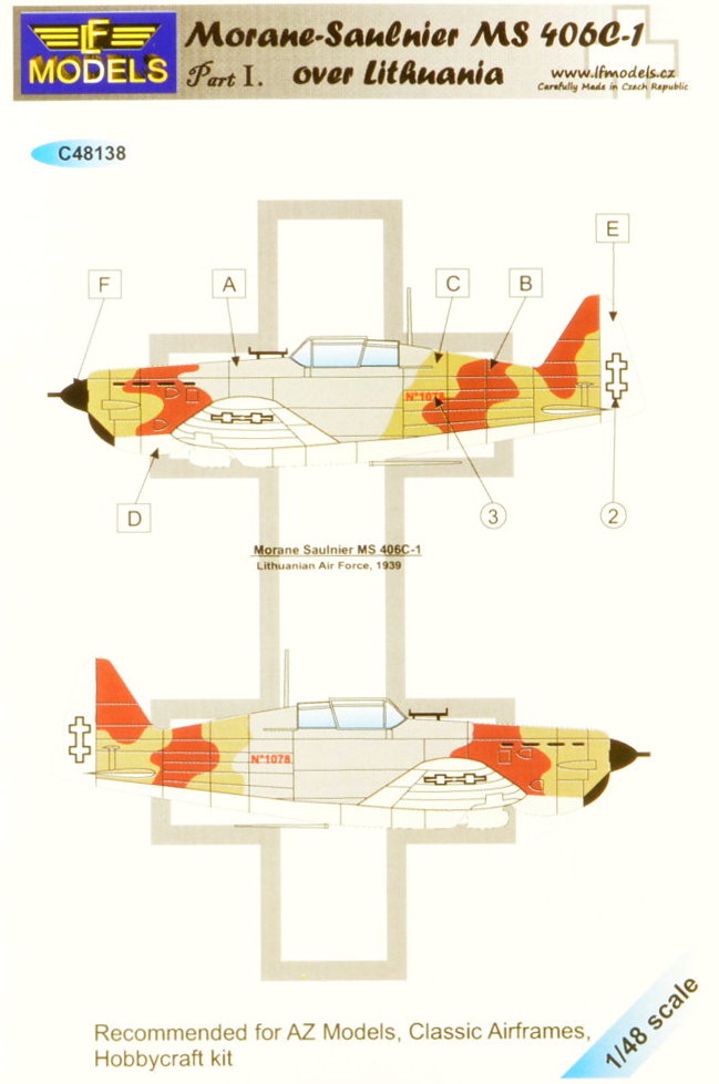 1/48 Decals MS 406C-1 over Lithuania (AZMO) Pt.I