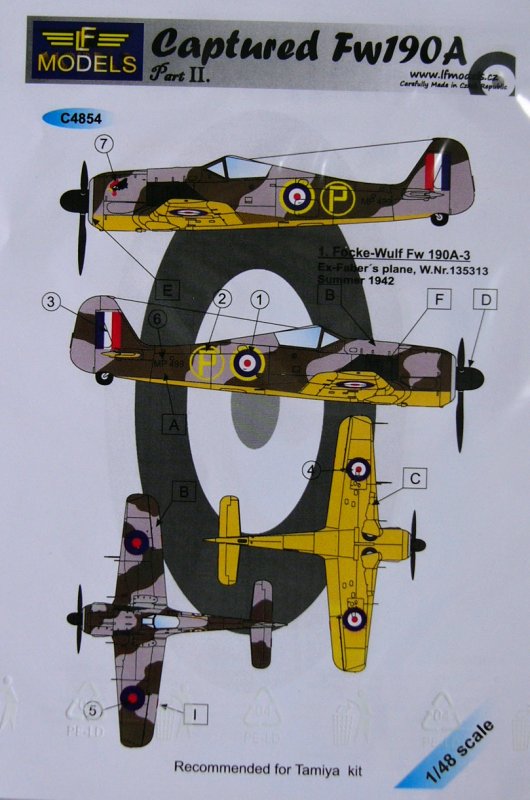 1/48 Decals Captured Fw 190A Part II. (TAM)