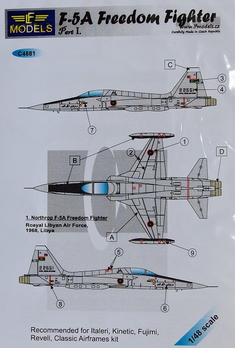 1/48 Decals F-5A Freedom Fighter Part I.