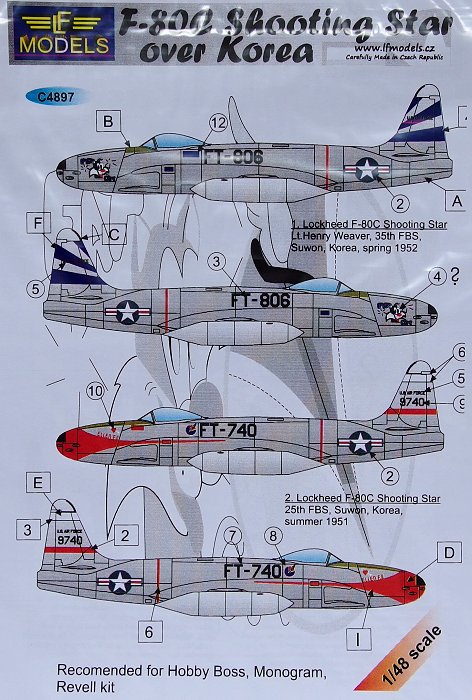 1/48 Decals F-80C Shooting Star over Korea (+mask)