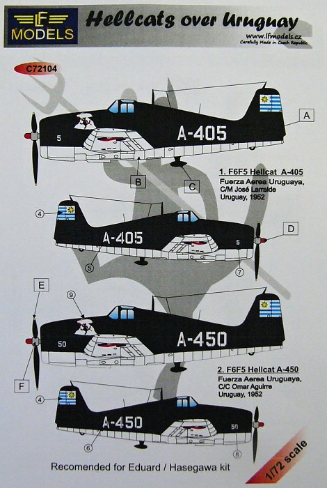 1/72 Decals Hellcats over Uruguay (EDU/HAS)