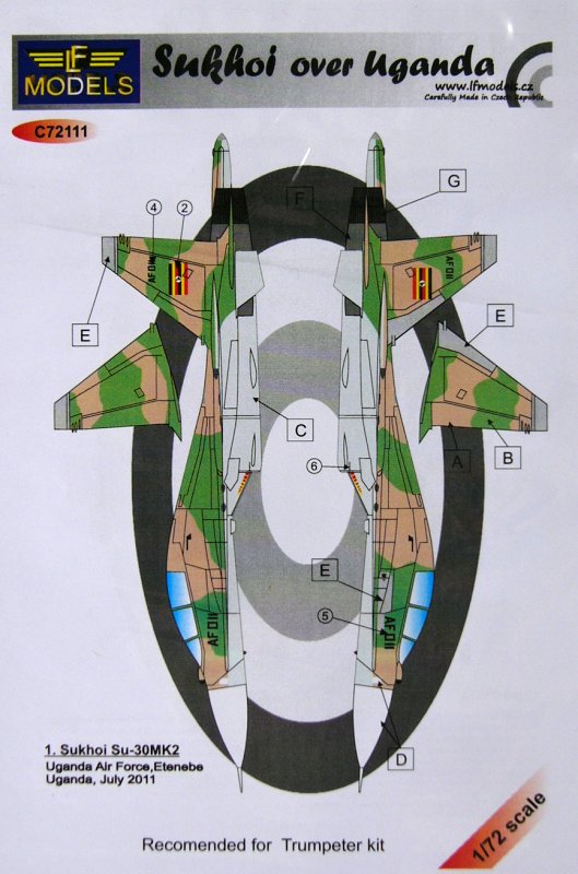 1/72 Decals Sukhoi over Uganda (TRUMP)