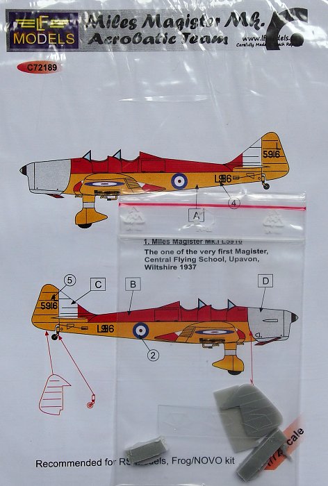 1/72 Decals Miles Magister Mk.I Acrobatic Team